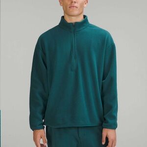 Lululemon Oversized-Fit Fleece Half Zip Green Jasper size Small